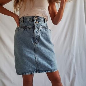 Vintage denim skirt.